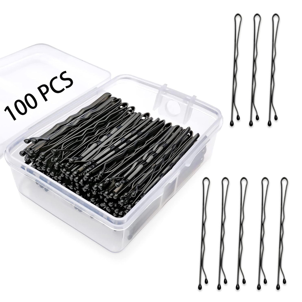 Bobby Pin Bulk - 100PCS 2-Inch Hair Clips Set Secure