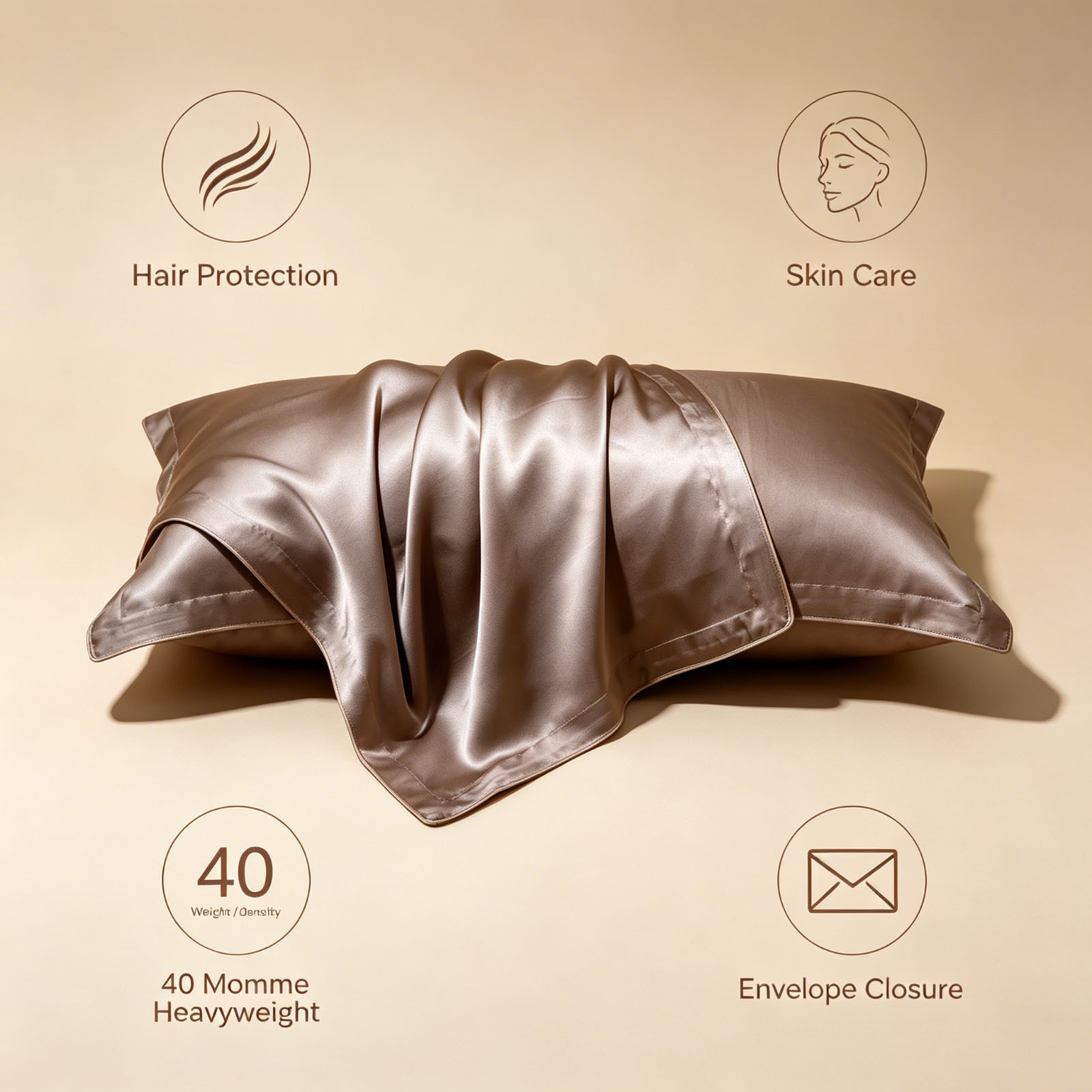2 Pcs Silk Pillowcase Queen Si - Hair Care Hospital 评论和价格