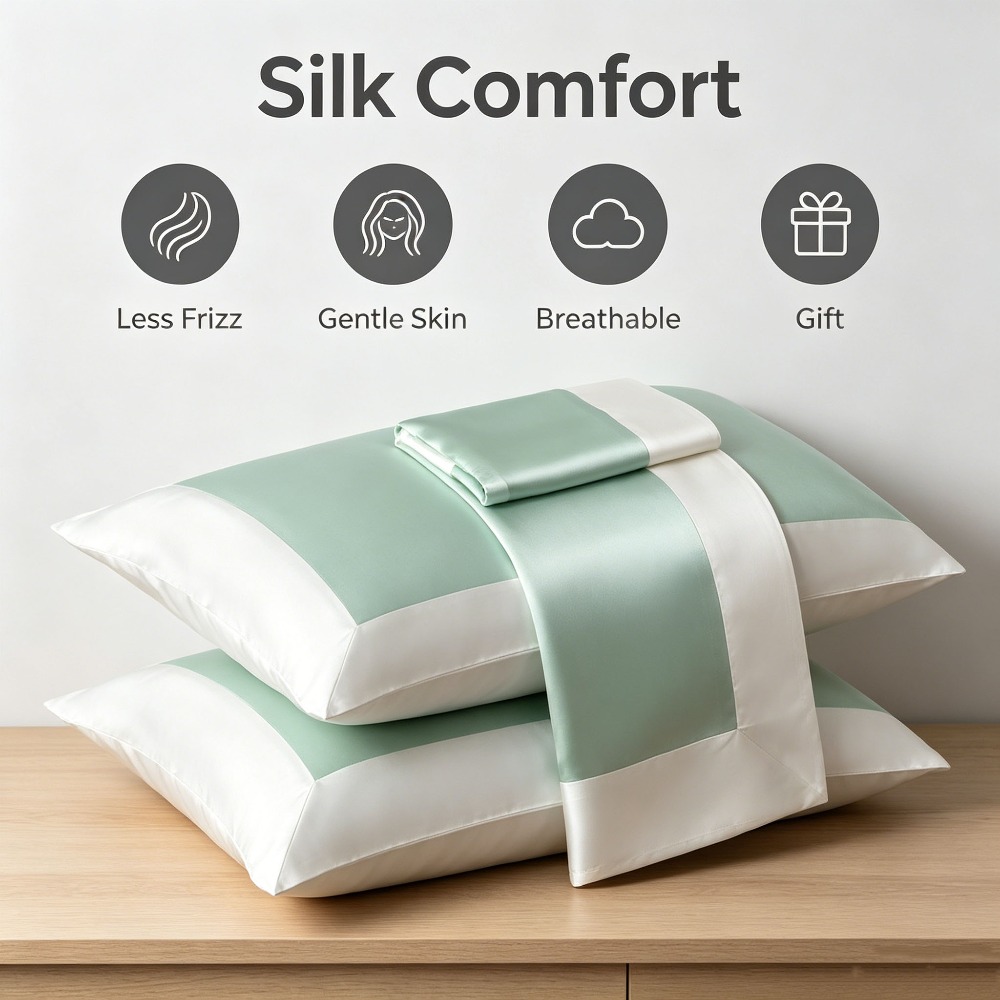 2 Pcs Mulberry Silk PillowCase - Hair Care Hospital 评论和价格
