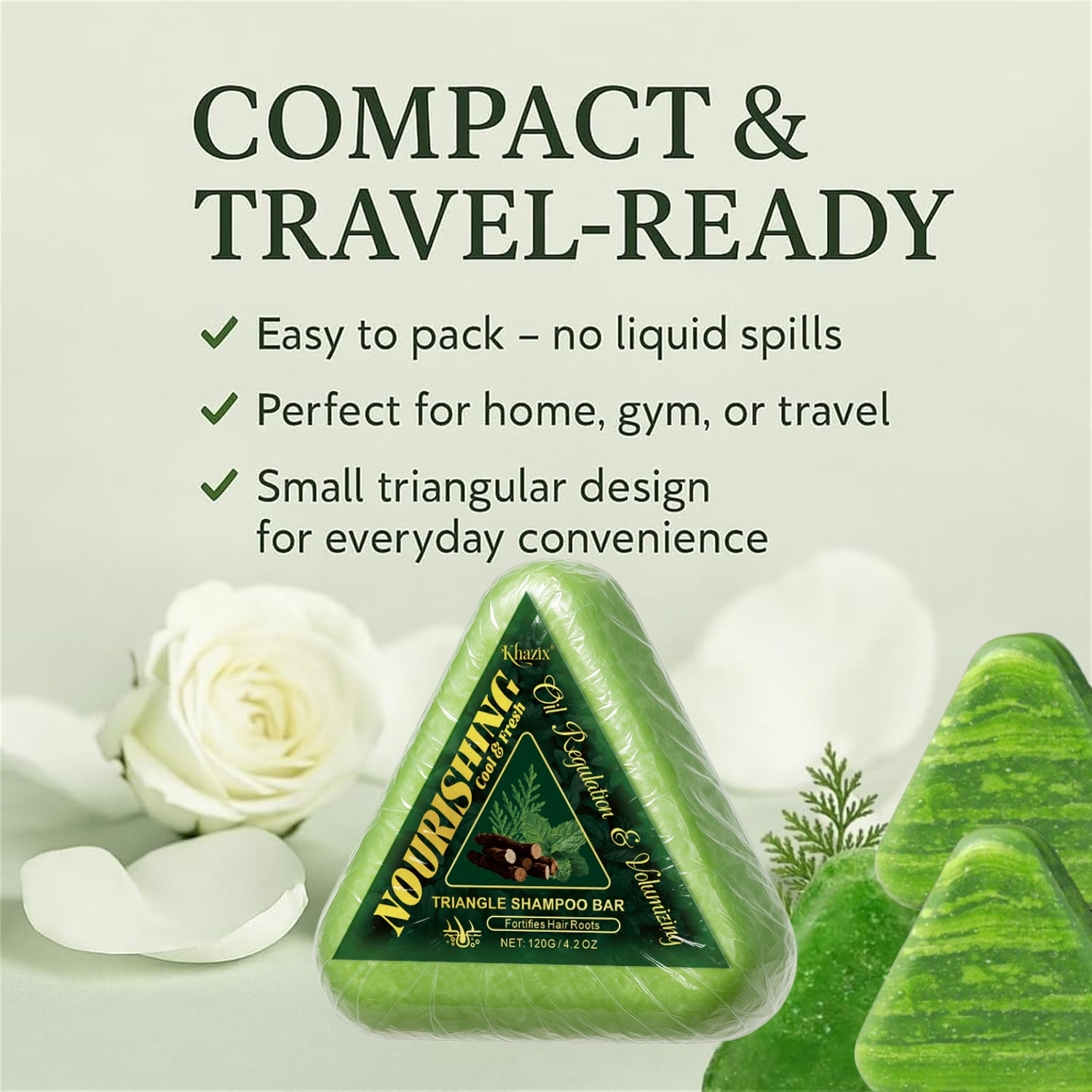 Green Triangle Soap Shampoo Ba - Hair Care Herbal 评论和价格