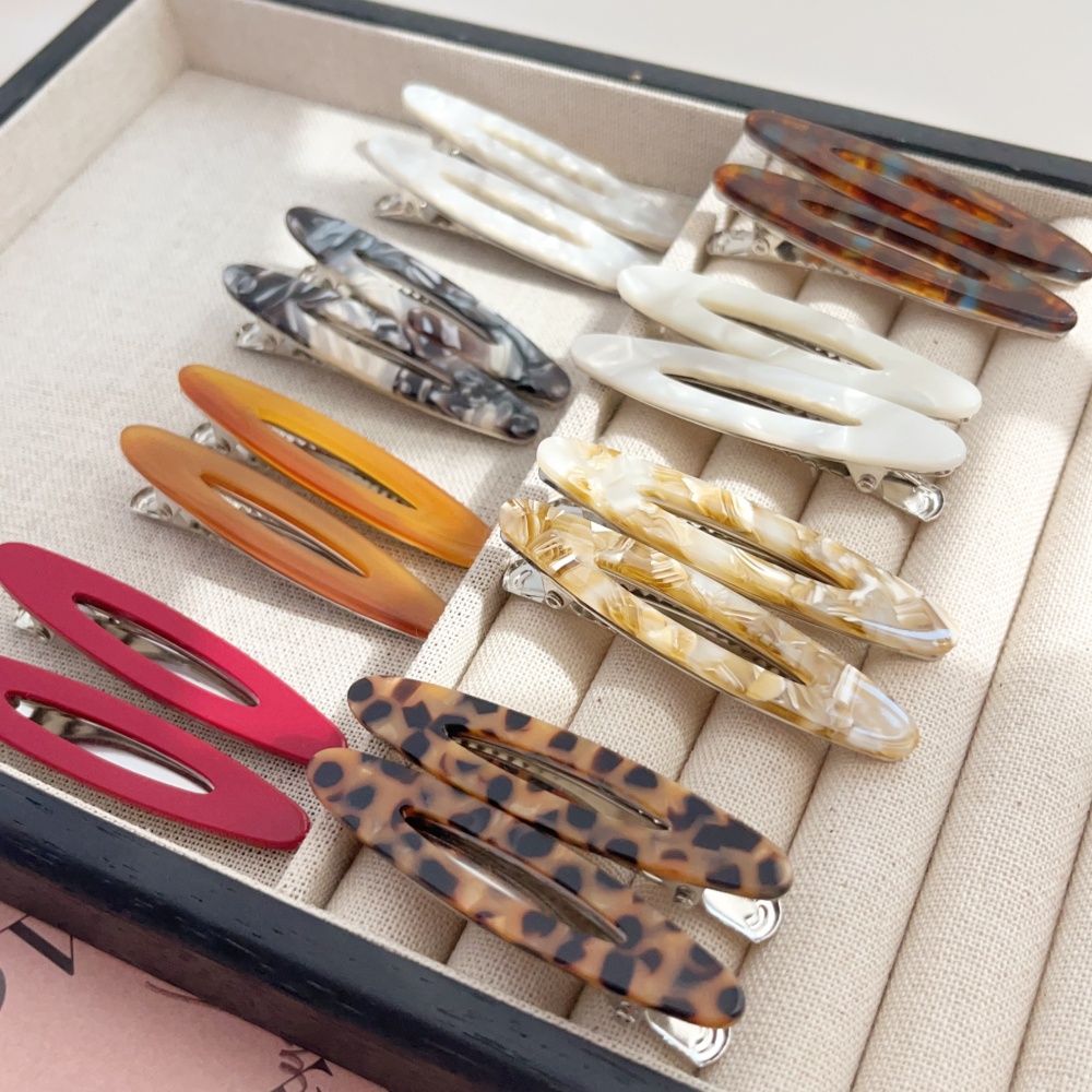 2pcs/Set Elegant Acetate Oval  - Bobby Pin Bulk 评论和价格
