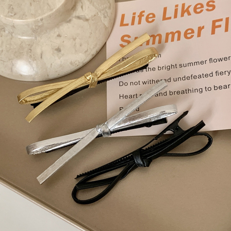 New 1PCS PU Leather Bow Hairpi - Bobby Pin Bulk 评论和价格