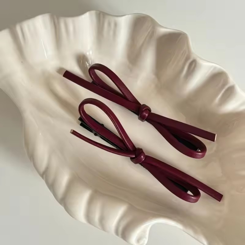 New 1PCS PU Leather Bow Hairpi - Bobby Pin Bulk 评论和价格