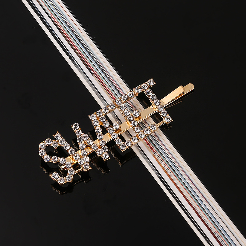 Fashion Rhinestones Letters Ba - Bobby Pin Bulk 评论和价格